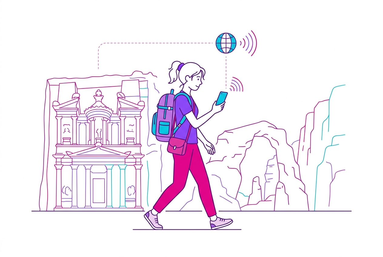 Melhor eSIM para a Jordânia em 2026: planos, preços e cobertura comparados