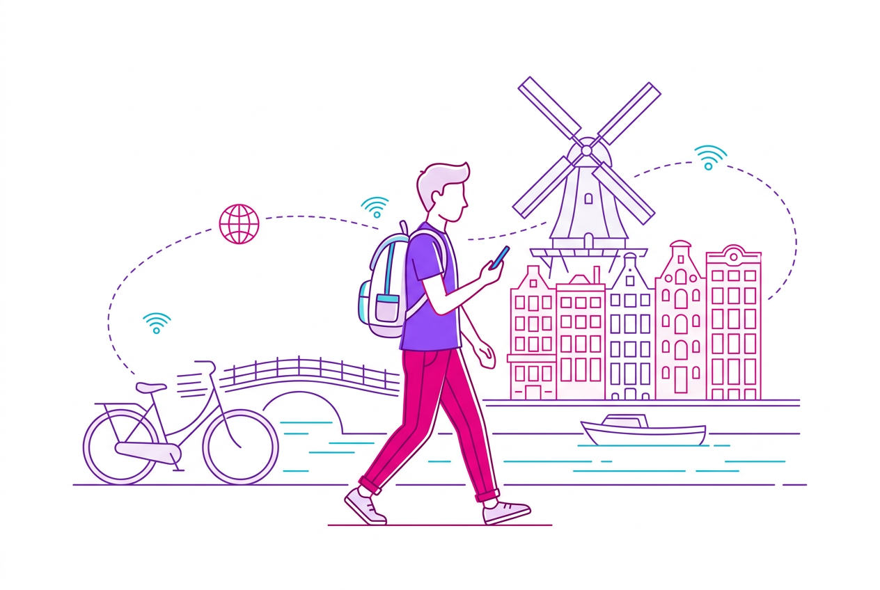 Melhor eSIM para a Holanda em 2026: comparativo honesto
