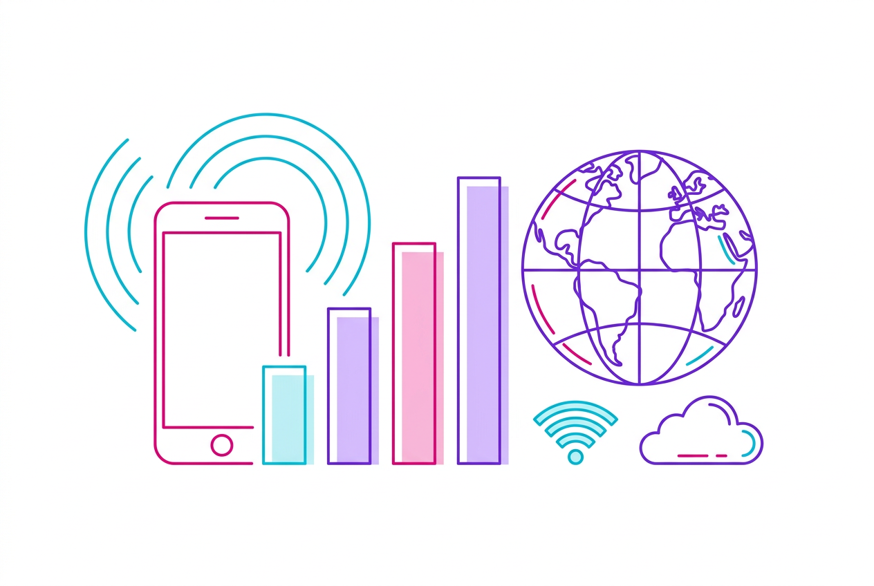Letônia lidera com 56,5 GB por mês: o que o consumo de dados de 2026 muda no seu eSIM de viagem